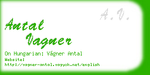 antal vagner business card